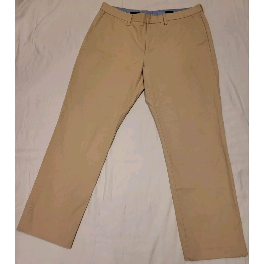 Mens J. Crew Factory Slim Bedford Dress Chino Pants Khaki 34x32 100% Cotton